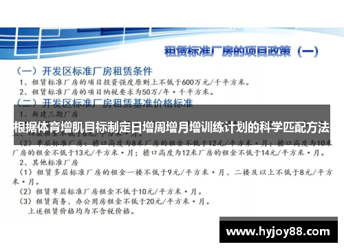 根据体育增肌目标制定日增周增月增训练计划的科学匹配方法